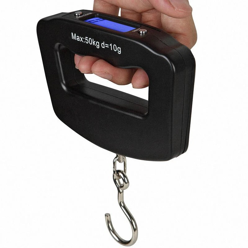 50kg/10g Travel Luggage Scale Portable Handheld Electronic Scale with Hook Gram Scale Express Delivery Fishing Handheld Scale