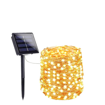 32m/22m/11m/7m solar led luz ao ar livre festão lâmpada jardim luz de fadas corda à prova dwaterproof água natal guirlanda quintal decoração luz