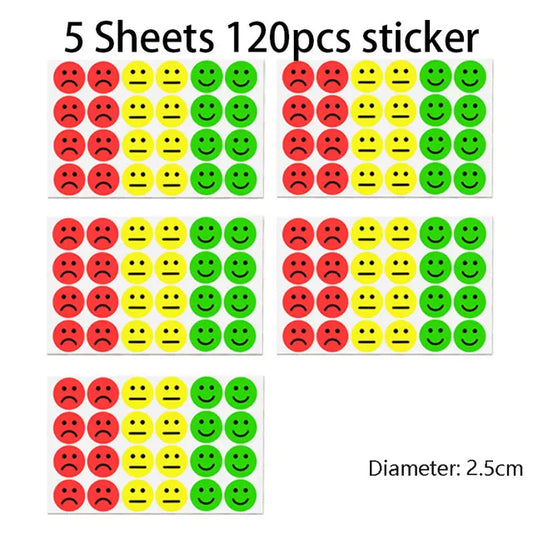1 "Feliz Triste Rosto Sorridente Comportamento Adesivos 120-1200pcs Etiquetas Professores Sala de Aula Escola Kids Estudante Recompensa Etiqueta Brinquedos Presentes