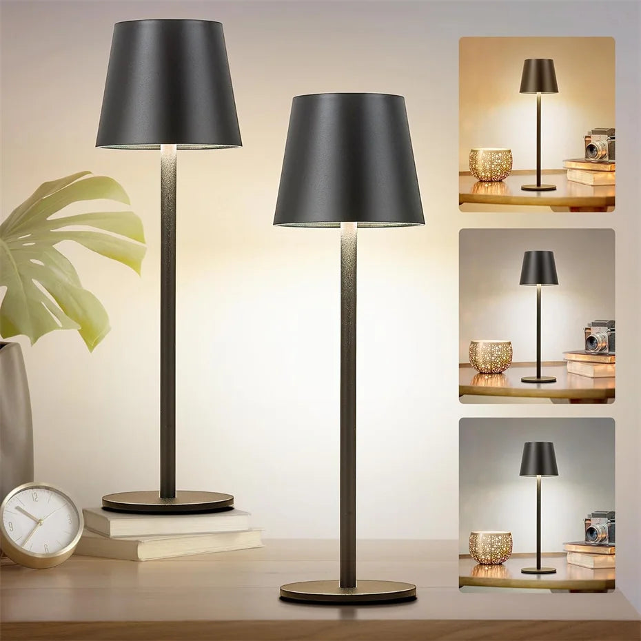 Cordless Table Lamps, USB Rechargeable Lamp, Simplicity Desk Lamp, LED Battery Operated Lamp with Touch Control