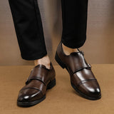Sapatos Oxford Masculinos Italianos Marrons Cano Baixo Casual de Negócios Sapatos de Couro Masculinos para Banquete Sola Macia Tamanho Grande: 38-48