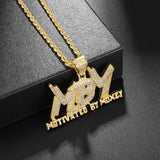 Bing Iced Out XO Colar Pingente de letra de zircônia cúbica para homens e mulheres Hip Hop Street Rock Rap Party Jewelry