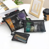 Women Mesh Cosmetic Bag Travel Storage Makeup Bag Organizer Female Make Up Pouch Zipper Clear Small Large Toiletry Beauty Case