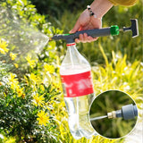 Riego, rociador de alta presión de agua, pistola de jardín de flores, cabezal rociador, interfaz de botellas de jugo, rociador de carro de plástico