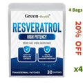30 Patches Resveratrol Transdermal Patches Antioxidant Supplement Helps Support Anti-Aging and Immune System