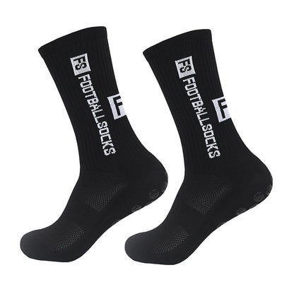 2025 New ANTI SLIP Tape design Football Socks Mid Calf Non-Slip Soccer Sport Cycling Sports Men's Women Sock Grip Yoga 1 Pairs