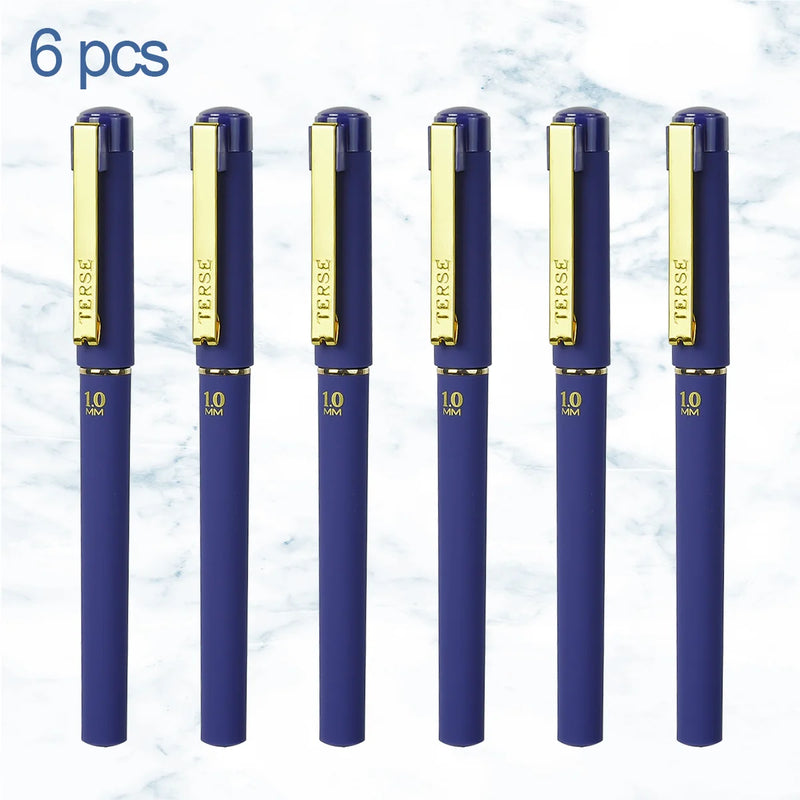 WQN-3/6/12PCS Creative Blue Gel Pen, 1.0mm Nib, High-Quality Blue Ink, Smooth Writing, Suitable For Technical And Office Supplie