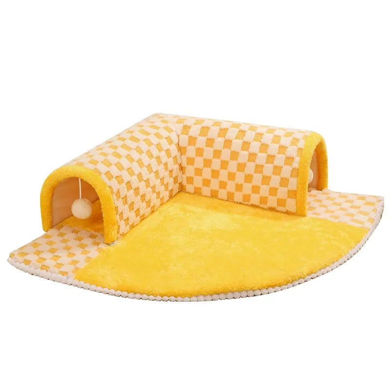 Cama tipo túnel para gatos, cesta para perros y gatitos, casa bonita, alfombra para el hogar, productos para perreras para mascotas, puede jugar 