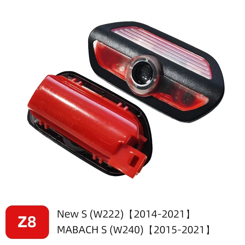 2pcs LED welcome lamp car door light logo laser projector lighting emblem For Mercedes Benz W204 W221 W222 W203 W168 W245 W164
