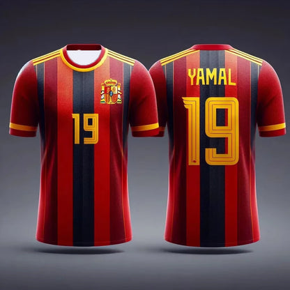 2025 Hot Spain Jerseys Yamal Football Training Jerseys T Shirt 3D Printed Quick Dry Team Large Size Men Tops T-Shirt Clothing