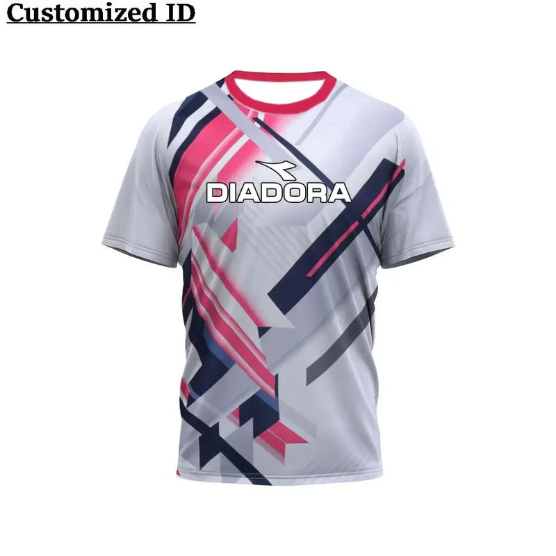 Hot Selling Fitness Short Sleeve DIADORA Badminton Sport Clothes T-shirt Comfortable Breathable Sweat Absorption Cycling Clothes