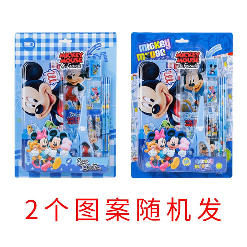 Disney Stationery Set Gift Box Mickey Minne SpiderMan Lotso Frozen Primary student School Supplies Boys girls Children's Gift