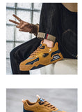 2024 Autumn New Casual Sports Shoes Men's Leather Low-Top Fashion Trend Easy-Match Running Shoes Men's Skateboard Shoes Suitable for Outdoor Sports