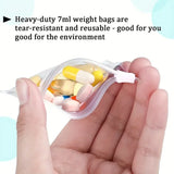 5Pcs Reusable Pill Pouch Bags Zipper Pill Bag Transparent EVA  Self-sealing Medicine Storage Device Travel Accessories