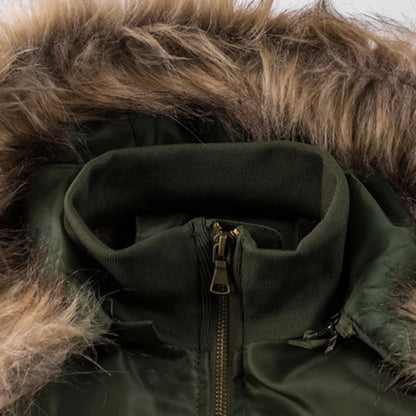Brand Men's Winter Jacket Coat Male Parkas Military Fur Collar Hooded Fleece Thicken Quilted Bomber Jackets Men Clothing A2F827