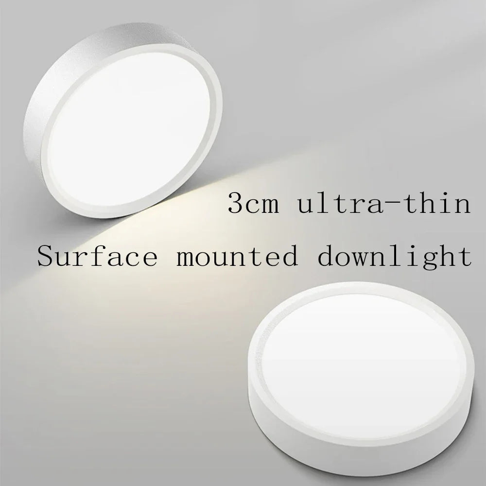 220v conduziu a luz de teto 5w 10 15 18 superfície montada downlight lâmpada do teto para sala estar cozinha holofotes luzes do painel