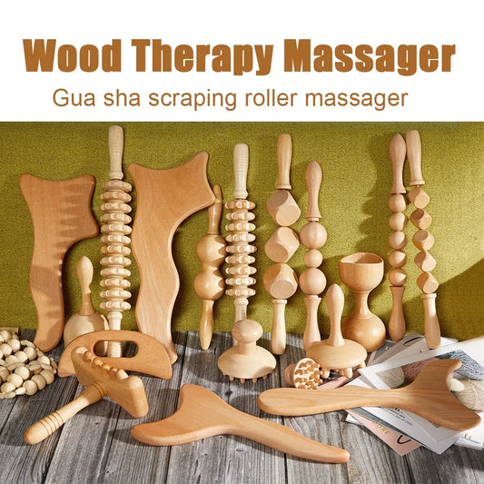 Herramientas de masaje de maderoterapia para modelar el cuerpo, drenaje linfático anticelulítico, masaje profesional de madera para esculpir la cintura.