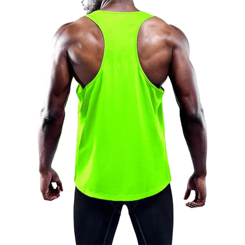 Men's Running Tank Top Summer Sport Gym Training Vest Quick Dry Tank Top Workout Singlets Men Fitness Bodybuilding Sleeveless Shirt