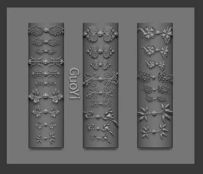 1pc Bowknot Candles Jellyfish Shell Rose Leaf  3D Acrylic Mold Nail Art Decoration Nails DIY Design Silicone  Nails Mold