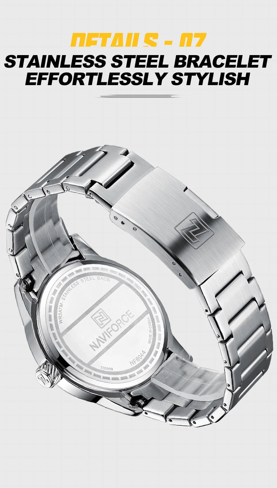 NAVIFORCE Brand Fashion Men's Watch Waterproof Luxury Luminous Male Calendar Quartz Wristwatch Relogio Masculino 2024 New Arrival
