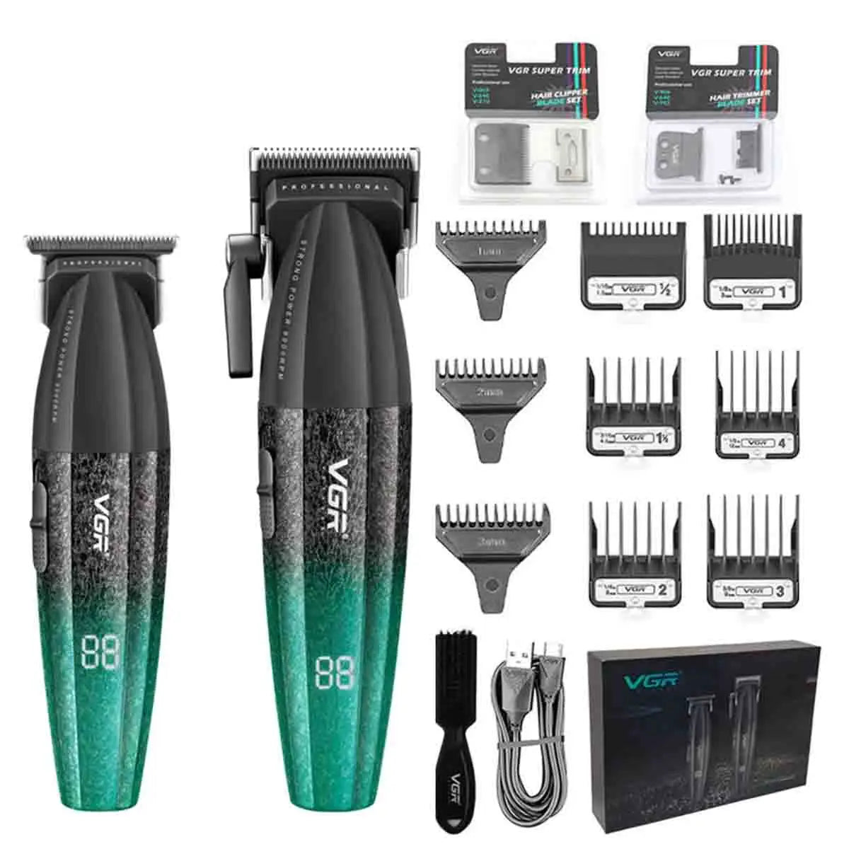 VGR Hair Clippers Professional 9000RPM Hair Cutting Machine Rechargeable Beard Trimmer Charging Base Hair Clippers men V-640 S3