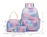 Mochila colorida de Disney Lilo Stitch, juego de 3 piezas para mujer, mochilas escolares informales con bolsa de almuerzo, mochila para niña, niño, estudiante y adolescente.