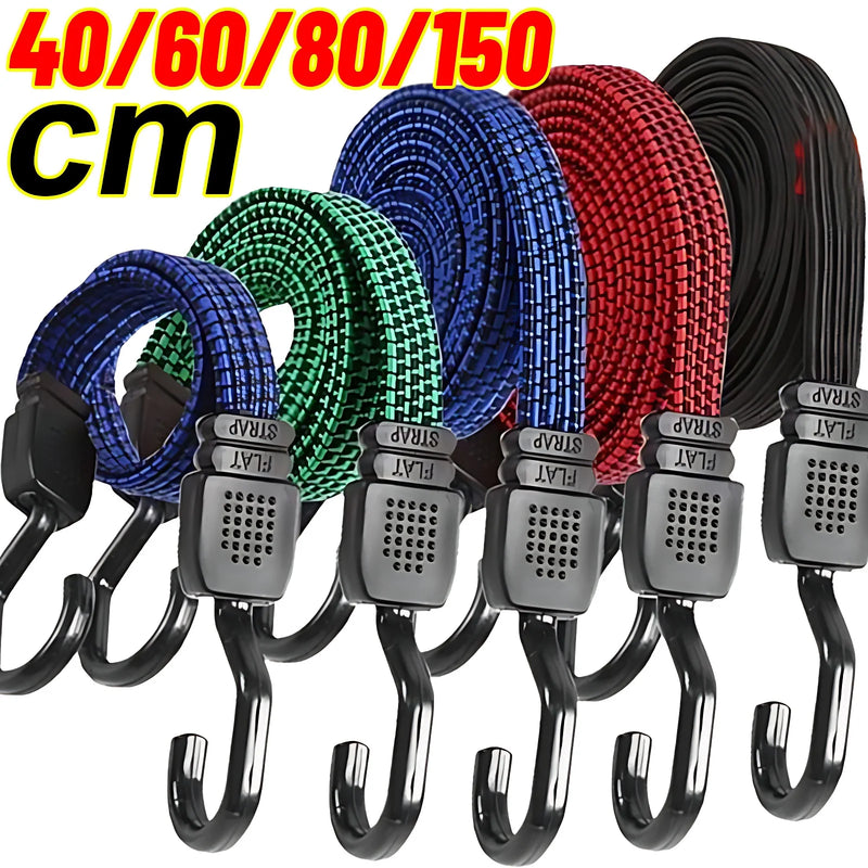 New Elastics Rubber Luggage Rope Cord Hooks Bikes Rope Tie Bicycle Luggage Roof Rack Strap Fixed Band Hook Car Accessories