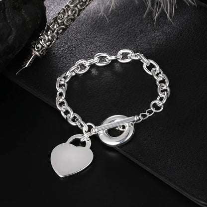 925 pulseiras de corrente de prata esterlina para homens e mulheres, corda trançada masculina, jóias da moda, alta qualidade, novo, 4mm