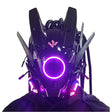 Capacete Cyberpunk com LED – Máscara para Festas, Halloween, Natal e Cosplay – Presente para Adultos