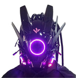 Capacete Cyberpunk com LED – Máscara para Festas, Halloween, Natal e Cosplay – Presente para Adultos