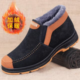 Men's cotton shoes winter fashion shoes men's snow boots plush thickened comfortable and warm walking shoes boots men2024 