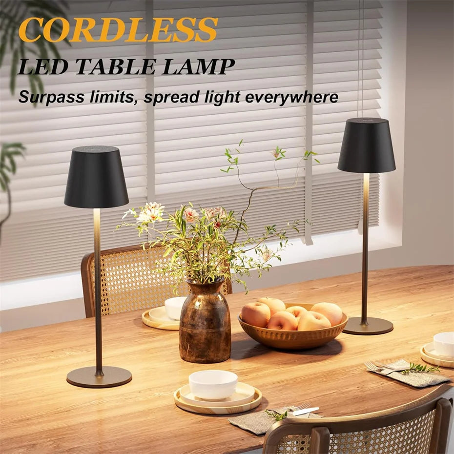 Cordless Table Lamps, USB Rechargeable Lamp, Simplicity Desk Lamp, LED Battery Operated Lamp with Touch Control