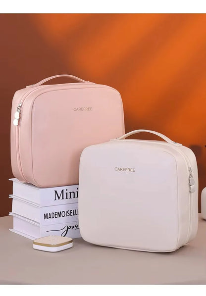 Professional Stand up Cosmetic Bag Large Capacity Travel Toiletry Organizer With Multiple Compartments Portable Storage Pouch