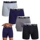 4pcs Set Mid-Long Boxer Shorts Men's Underwear Male Underpants for Men Homme Boxershorts Slips Soft Panties Brand Sexy