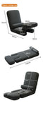 4in1 Adjustable Chaise Lounge Sofa, Floor Lazy Sofa Bed, 15-Position Folding Padded Lounger Bed with Pillow Chaise Couch