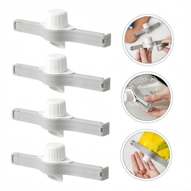 Armazenamento de cozinha alimentos lanche saco de vedação clipes parafuso tampa tempero saco leite em pó preservação clipe gadgets acessórios para casa