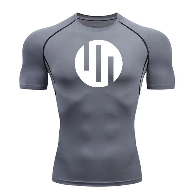 Gym Short Sleeve Running T-Shirt Men's Compression Long Sleeve Shirt Sun Protection Quick Drying Sports Top Black Sportswear 4xl