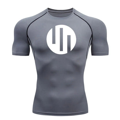 Gym Short Sleeve Running T-Shirt Men's Compression Long Sleeve Shirt Sun Protection Quick Drying Sports Top Black Sportswear 4xl