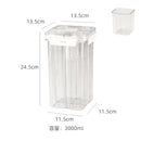 3L Cereal Dispenser Four-Compartment Sealed Container Moisture-Proof Stacked Snack Coffee Grain Storage Box Organizer Kitchen