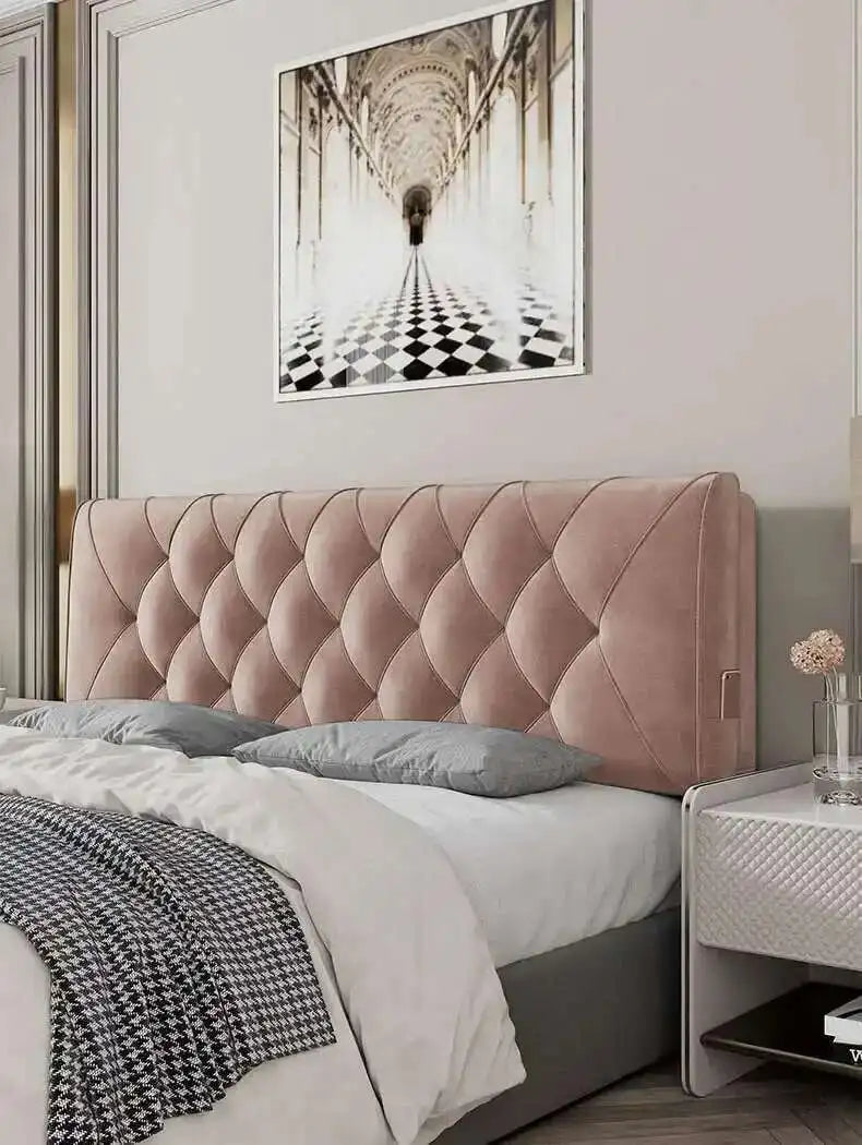 Backrest Soft Bag Bed Headboards for Hotel Headboards American Flannel Cloth Skin-Friendly Light Luxury Household Bed Headboards