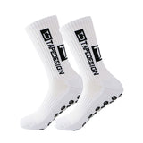 2025 New Anti-Slip Tape Design Football Socks Mid-Calf Non-Slip Soccer Sport Cycling Sports Men's Women Sock Grip Yoga 1 Pair