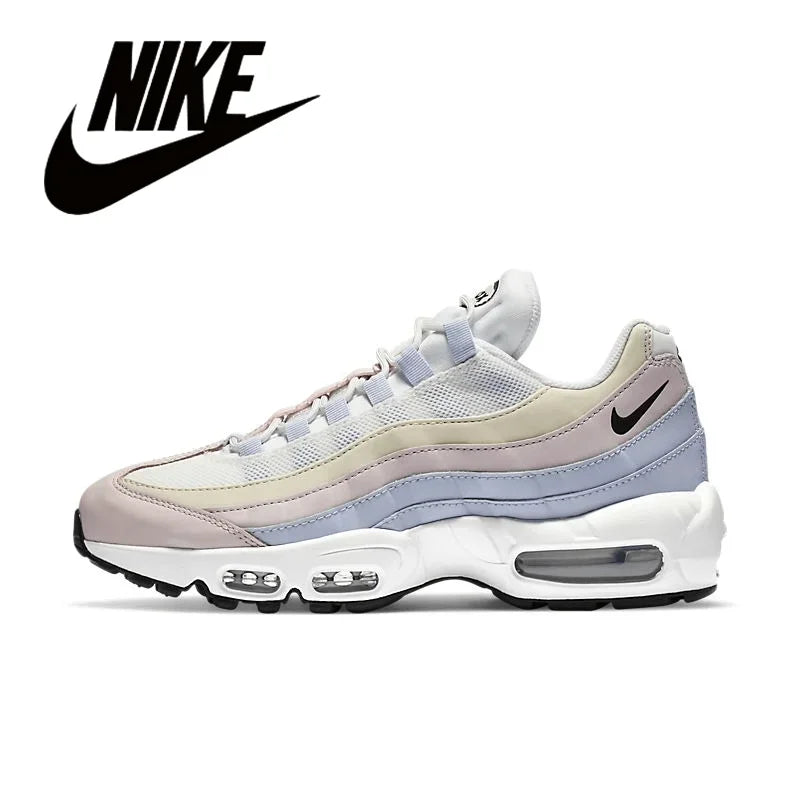 Nike Air Max 95 Unisex Trendy Retro Anti slip Wear-resistant Comfort Fabric Running Shoes GS/Black Warrior