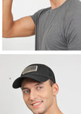 Black Mesh - Backed Baseball Cap with American Flag Patch - Stylish and Patriotic Accessory