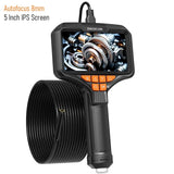 5'' IPS Screen Handheld Endoscope Car Inspection Borescope Video Camera Single Dual Triple Autofocus Lens USB Probe Waterproof