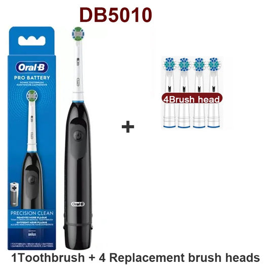 Oral B Electric Toothbrush Rotation Precision Clean Plaque Removal Adult Toothbrush 5010 with Gift Replacement Brush Heads