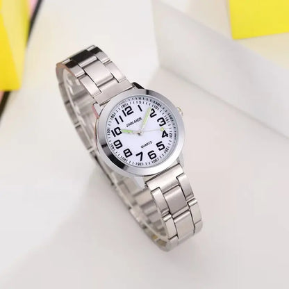 Nuevos relojes de acero inoxidable para niños y niñas, relojes de cuarzo para estudiantes y adultos, regalo de cumpleaños, relojes Montres Kol Kaati 