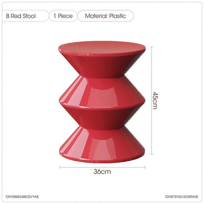 Nordic Stools Ottomans Shoe Changing Stool Small Bench Modern Minimalist Plastic Creative Round Coffee Tables Furniture WHCL+