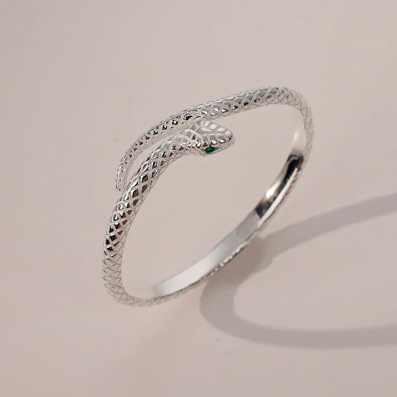 925 Sterling Silver Snake Shape Bracelet for Women, Beautiful Jewelry, Temperament Charm, Birthday Party Gift, Free Shipping 