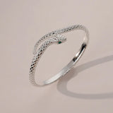 925 Sterling Silver Snake Shape Bracelet for Women, Beautiful Jewelry, Temperament Charm, Birthday Party Gift, Free Shipping 