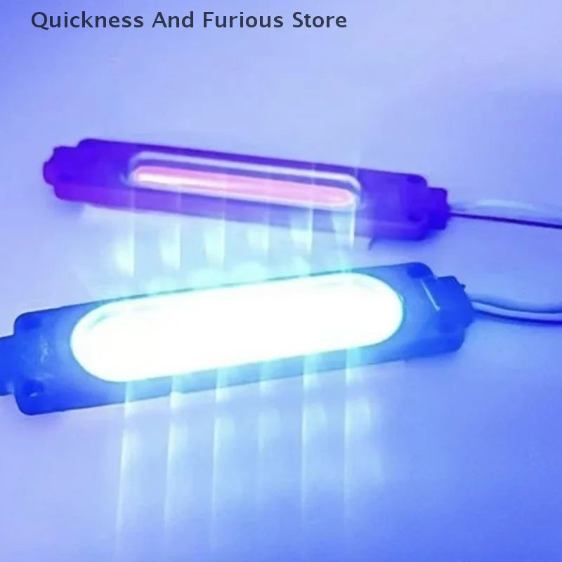 1 Piece 1 To 2 Vehicle Warning Flash Lamp 12V COB Red Blue Strobe Lights For Car Moto Bike Grille Decor Atmosphere Lighting